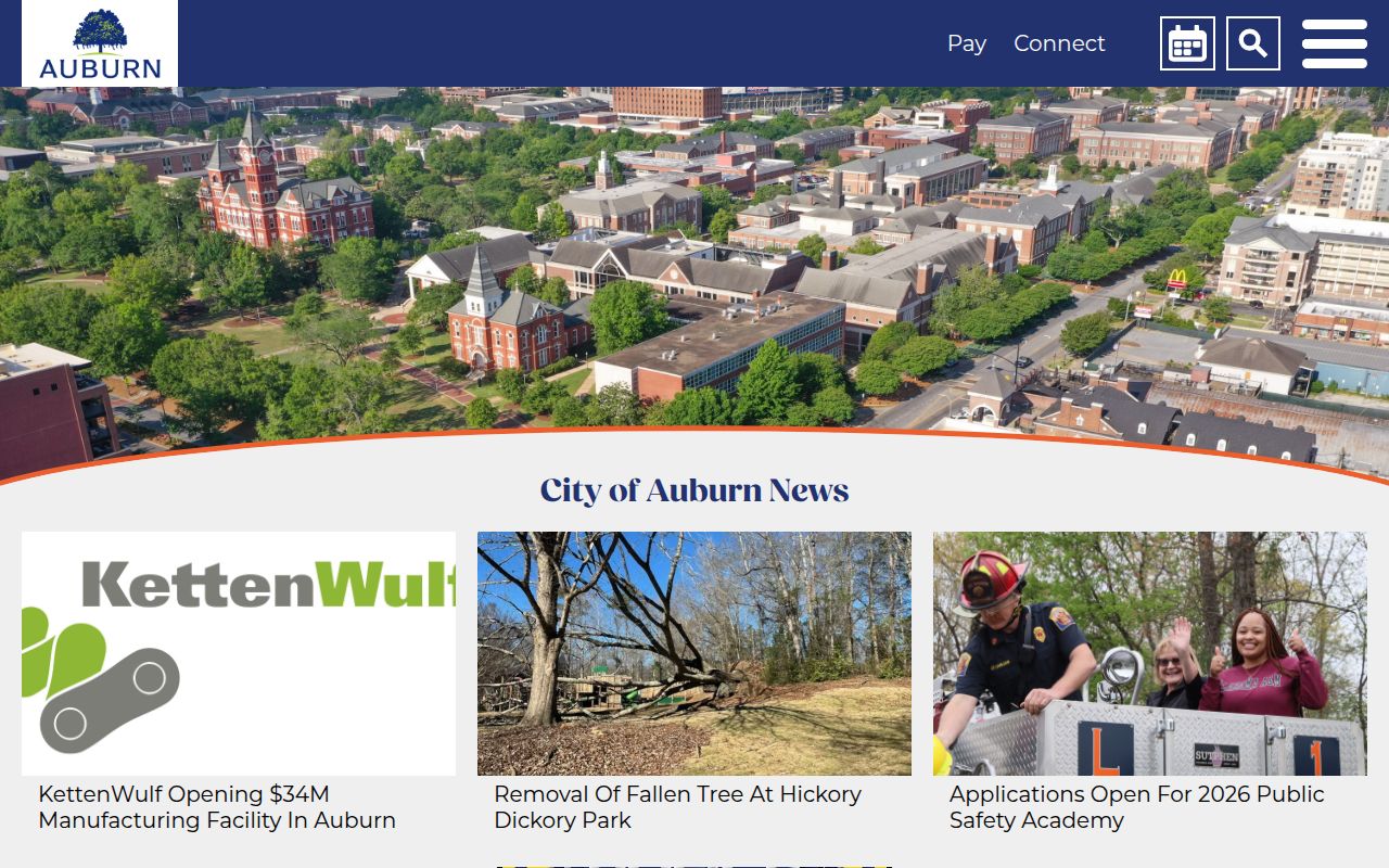 City of Auburn Alabama government website