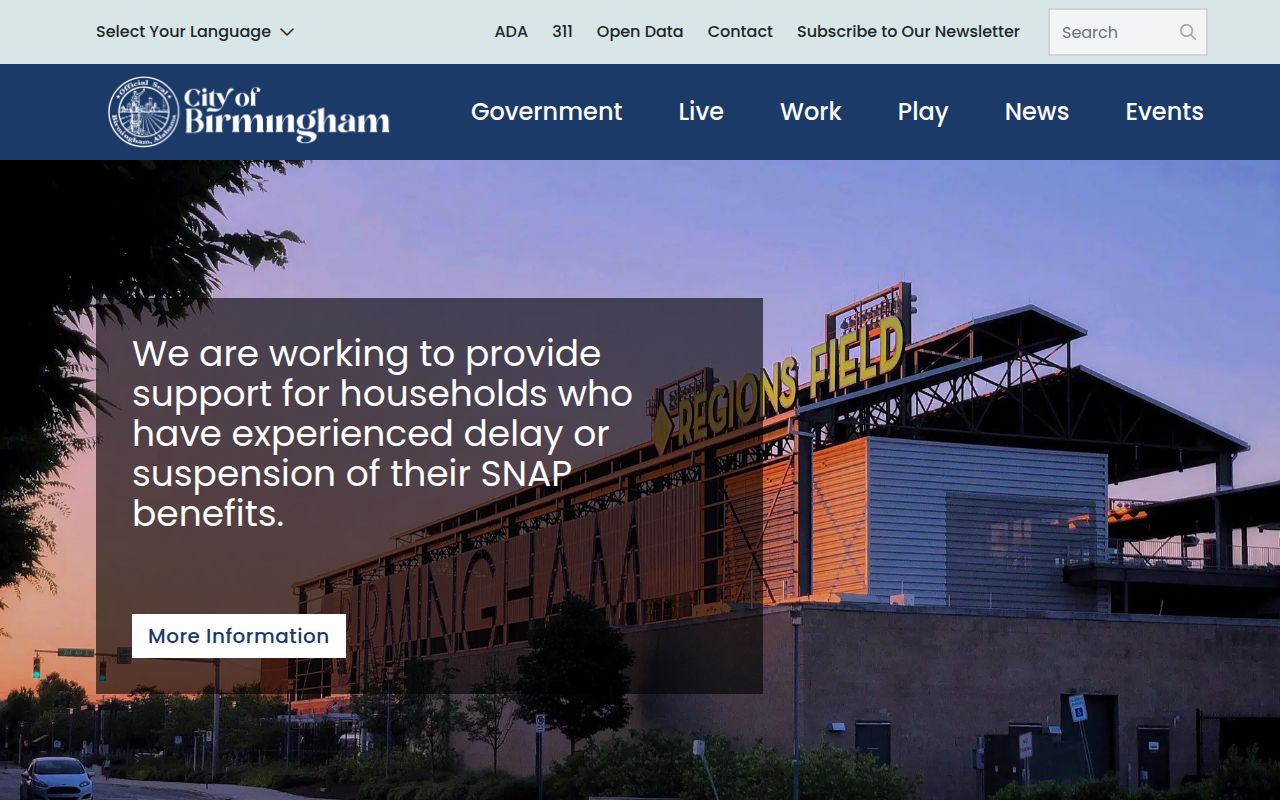 City of Birmingham Alabama government website