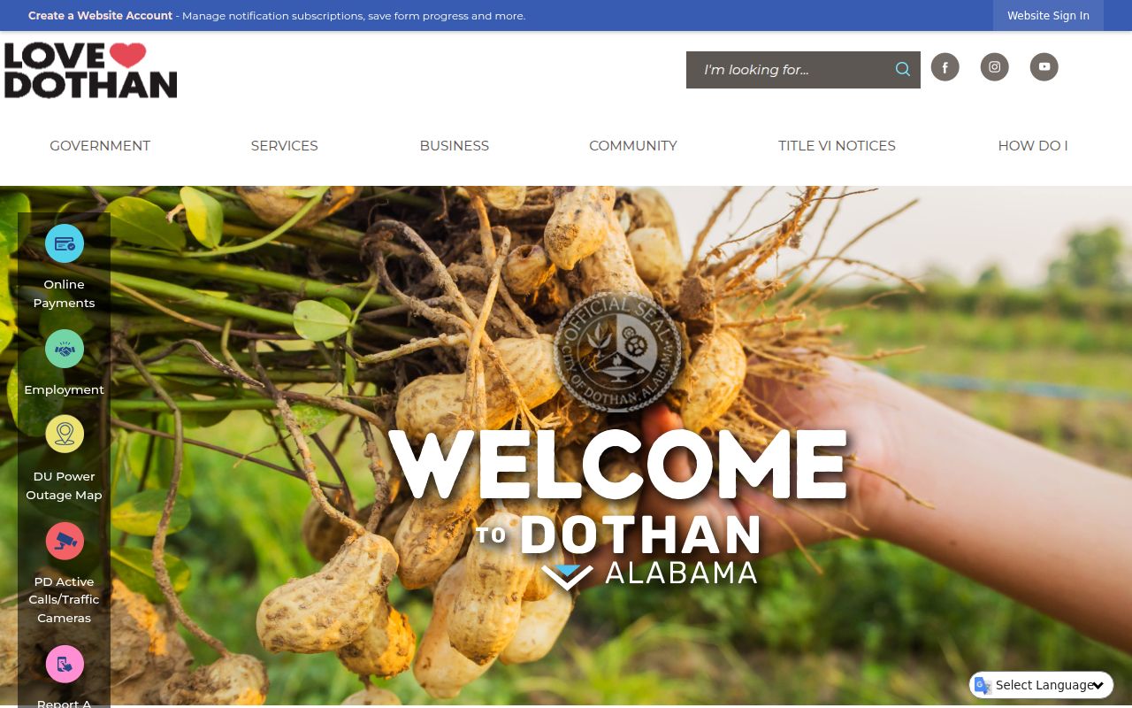 City of Dothan Alabama government website