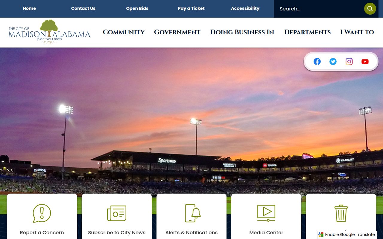 City of Madison Alabama government website